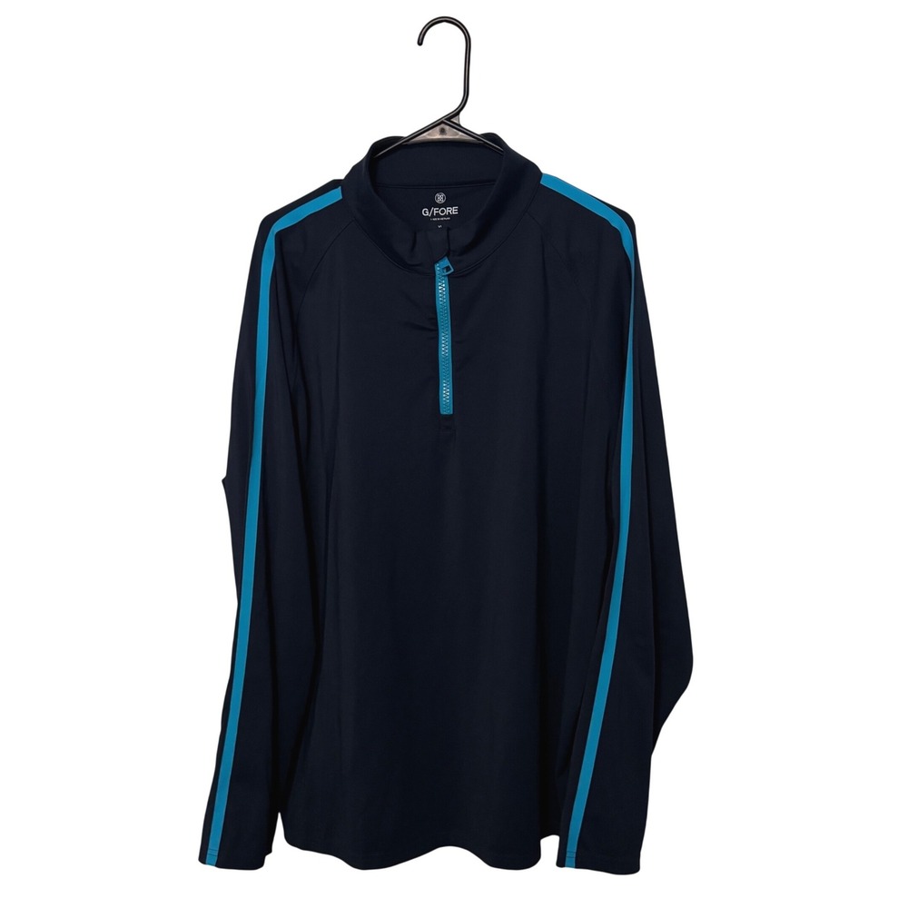 G/FORE 1/4 Zip Pullover Sweatshirt Mens XL Blue Performance Golf Top Stretch